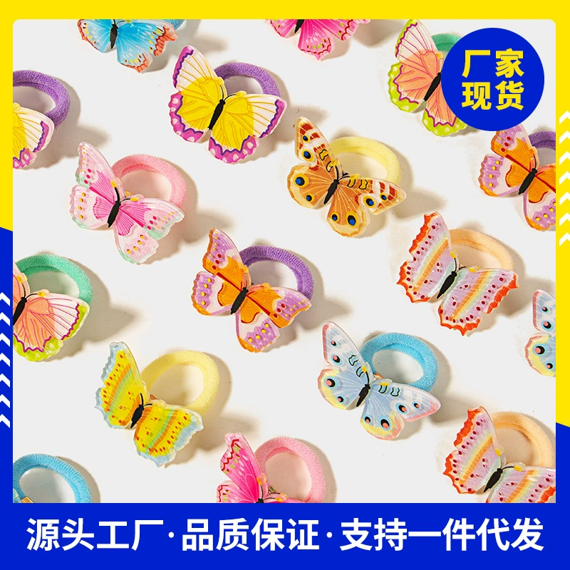 Малышка милый питомец мини-бабочка головной убор свежий Йоркша Марзиска аксессуары для волос резиновые ленты высокой упругости оптом