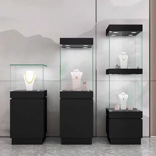 Memorial Museum Red Exhibition Transparent Glass Display Cabinet Collection Museum Glass Display Cabinet Combination Counter Museum Cabinet