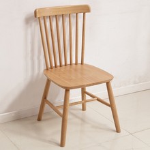 北歐實木溫莎椅 現代簡約餐桌椅子 咖啡廳主題餐廳椅子帶靠背批發
