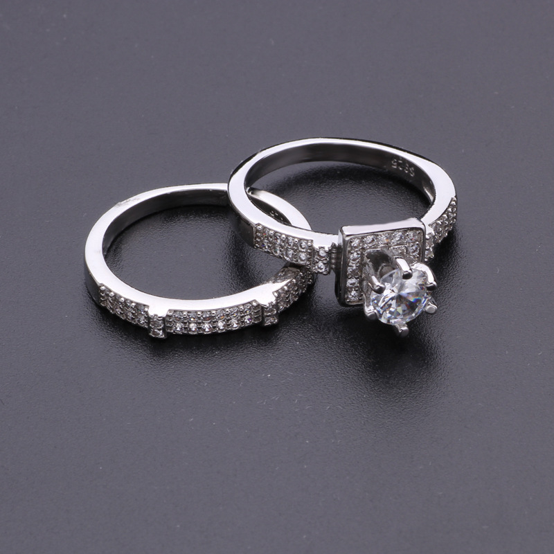 Sanjie desea la venta caliente nuevo ZIRCON artificial ocho corazones y ocho flechas anillo femenino europeo y americano moda completa diamante anillo de compromiso