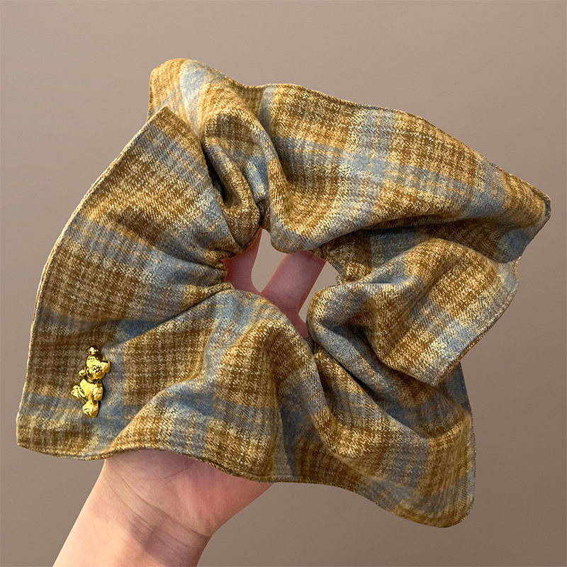 Encaje retro francés, diadema de intestino grueso, mujer 2025, nuevo estilo, cuerda para el cabello, banda de goma, lazo, dulce cuerda para el cabello, accesorios para el cabello