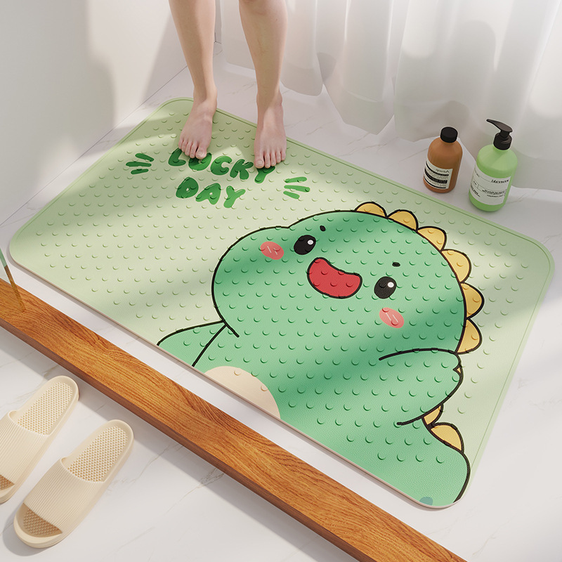 Bathroom Non-Slip Floor Mat Children Shower Room Bath Anti-Drop Foot Mat Toilet Toilet Waterproof Cute Cartoon Mat