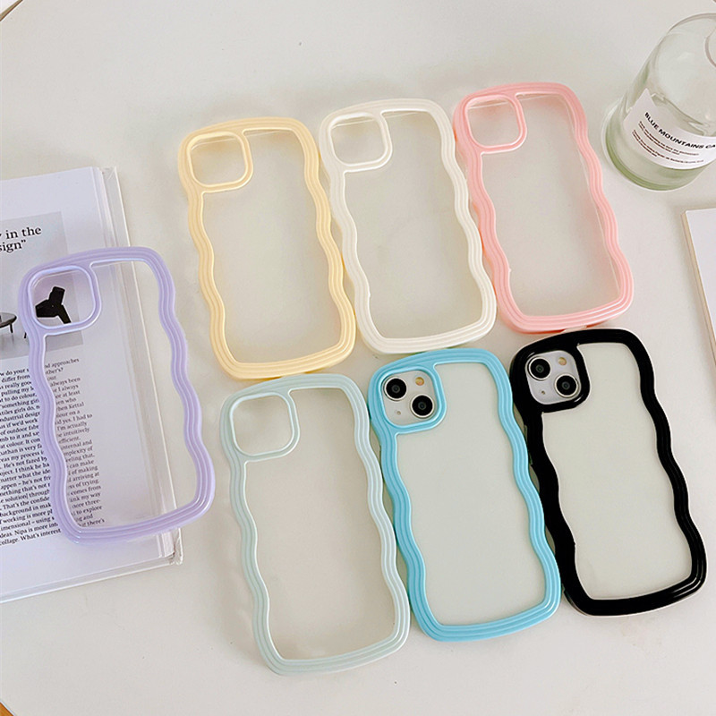 Suitable for Apple 13Promax Protective Case Xr Wavy Pattern Frame Iphone1214 Material 15 Mobile Phone Case Anti-Fall Suitable for Apple 13Promax Protective Case Xr Wavy Pattern Frame Iphone1214 Material 15 Mobile Phone Case Anti-Fall