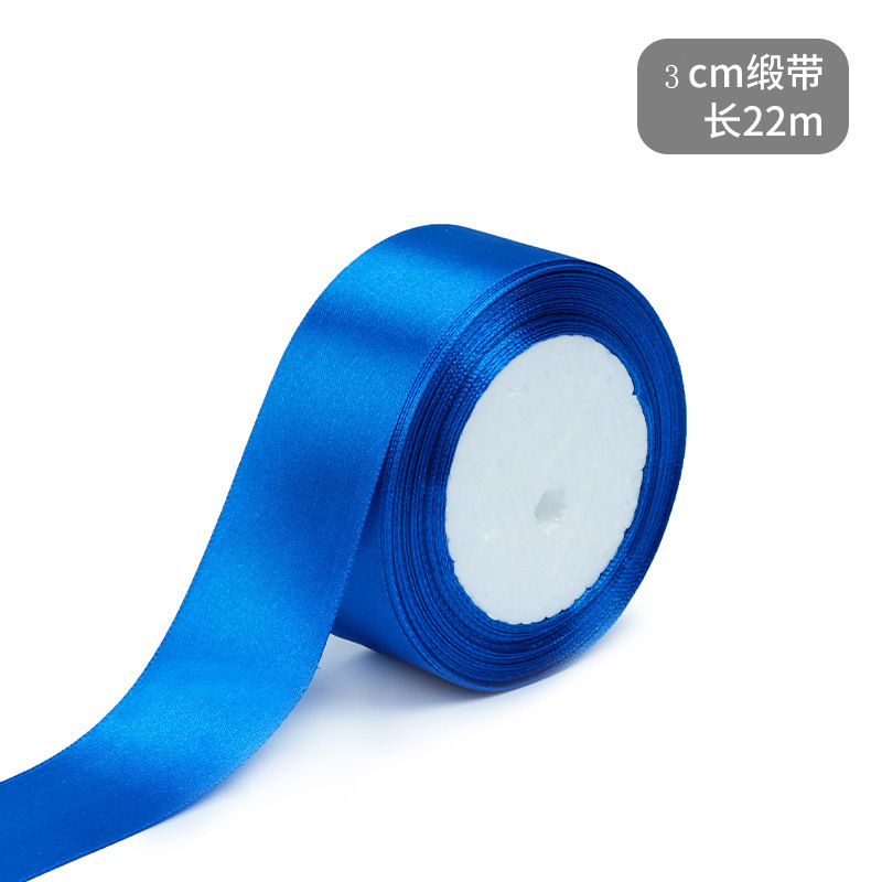 Fábrica directa de poliéster cifrado cinta cinta roscada cinta cinta cinta acompañante regalo embalaje cinta azul al por mayor