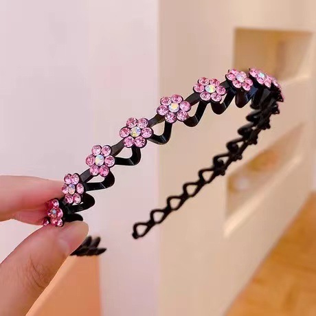 Cabello roto acabado artefacto Diadema con dientes accesorios para el cabello lavado de la cara onda diadema flequillos diadema horquilla antideslizante accesorios de horquilla