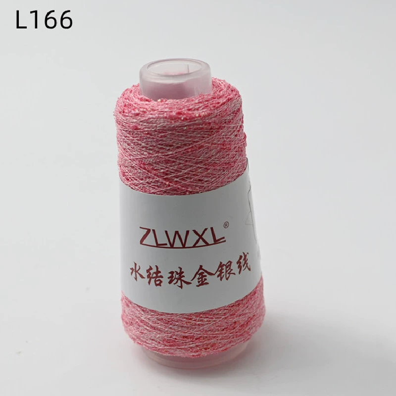 Woven silk threads handmade, 50 gram, gold and silver