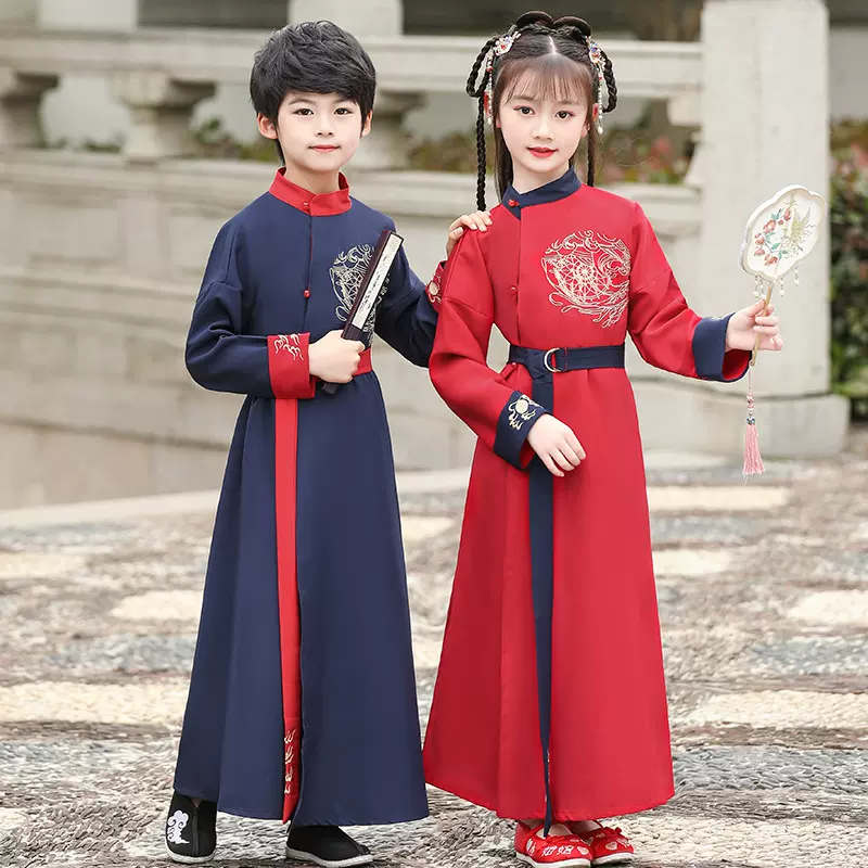 儿童汉服男童春夏唐装2023新款中国风公子古装套装古风少爷服秋款