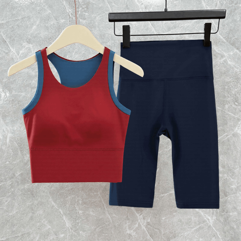 Sports Vest for Women, One-Piece with Chest Pad, Shock-Proof Fitness Top, Large Size Running Training, Pilates Yoga Wear, Summer