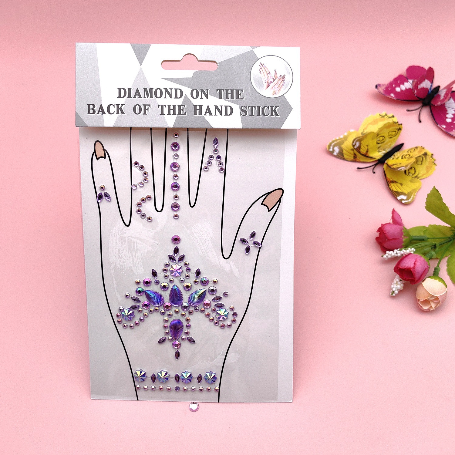 Nueva mano transfronteriza pegatinas decorativas acrílico música Festival Navidad joyería rhinestone manicura uñas pegatinas princesa