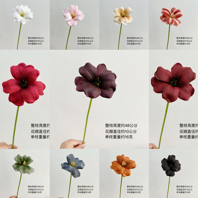 Artificial Tulip Flower Arrangement with New Color Pu Material for Living Room Decoration, High-End Floral Art for Dining Table