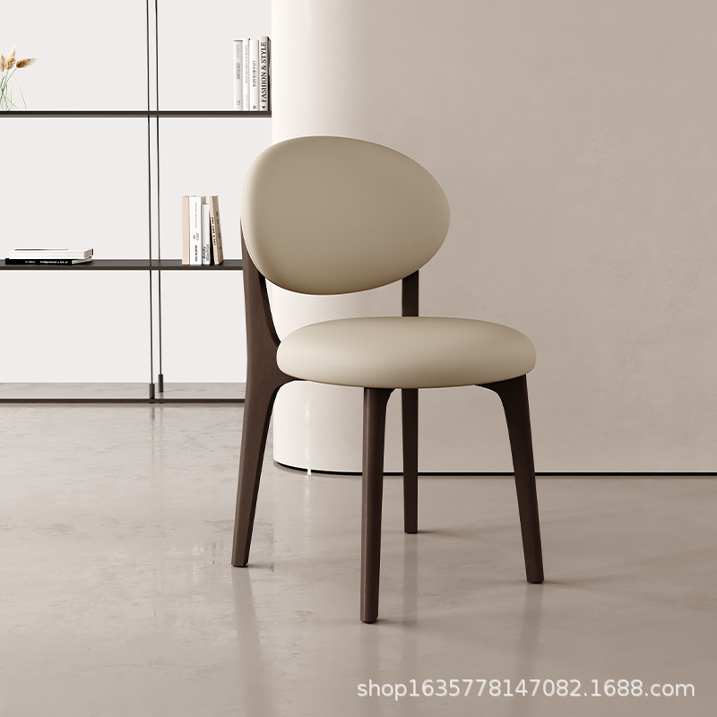 Silla de comedor de madera maciza moderna, comedor casero, hotel, cómodas sillas de respaldo, estilo nórdico, mesa de comedor simple, taburetes