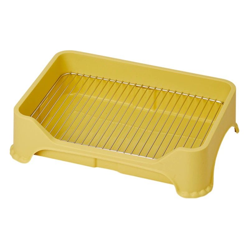 Собачий туалет для собак Песочная раковина из нержавеющей стали сетчатая рама с защитой от пошаговых экскрементов, анти-пошаговая моча, туалет для домашних собак, средний и маленький горшок для собак