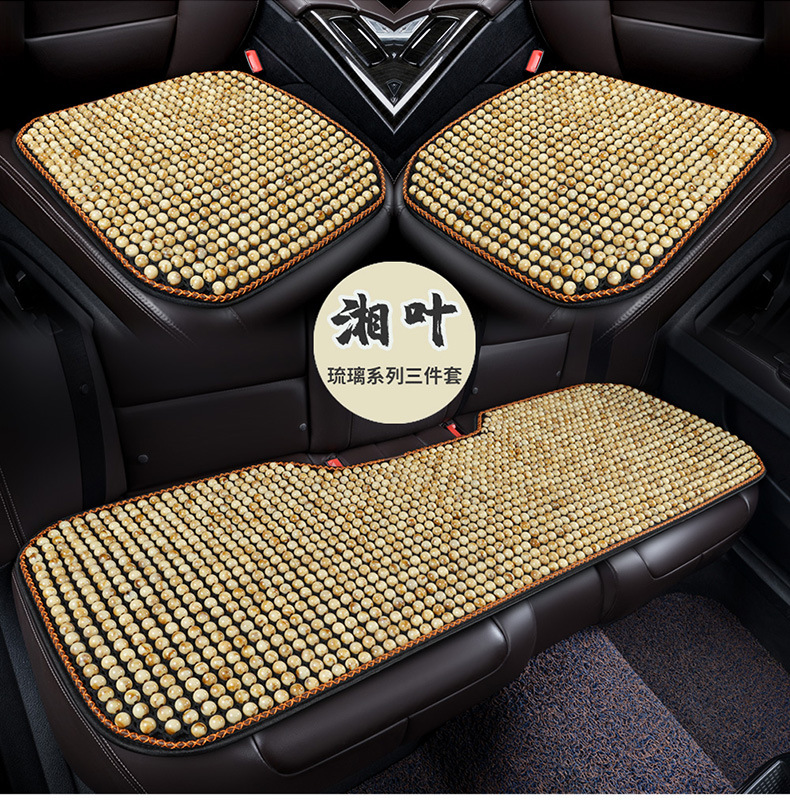 New Summer Glass Bead Single Seat Car Seat Cushion Universal Seat Cushion Square Cushion Double Seat Dropshipping Wholesale Export