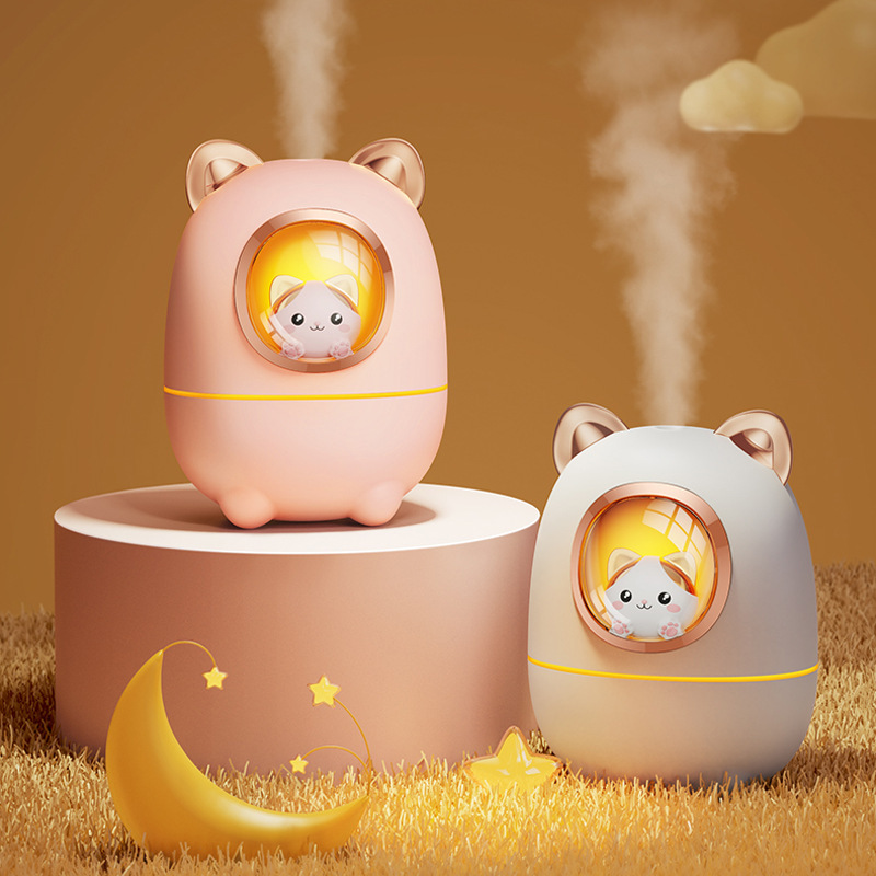 Air Conditioner Cute Cat Humidifier Cute Cartoon USB Portable Office Desktop Aromatherapy Machine Gift Silent Atomizer