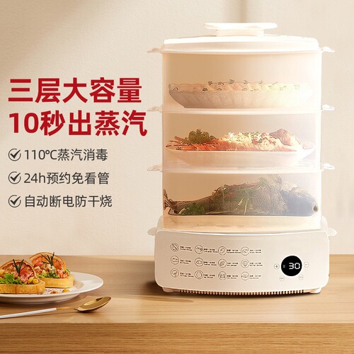 110V220V Weibili household electric steamer steamer breakfast machine large capacity automatic power off steaming vegetable steamer