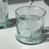 Middle -aged green glass household irregular twisting water glasses beer glasses retro cold drink cup cup custom patterns