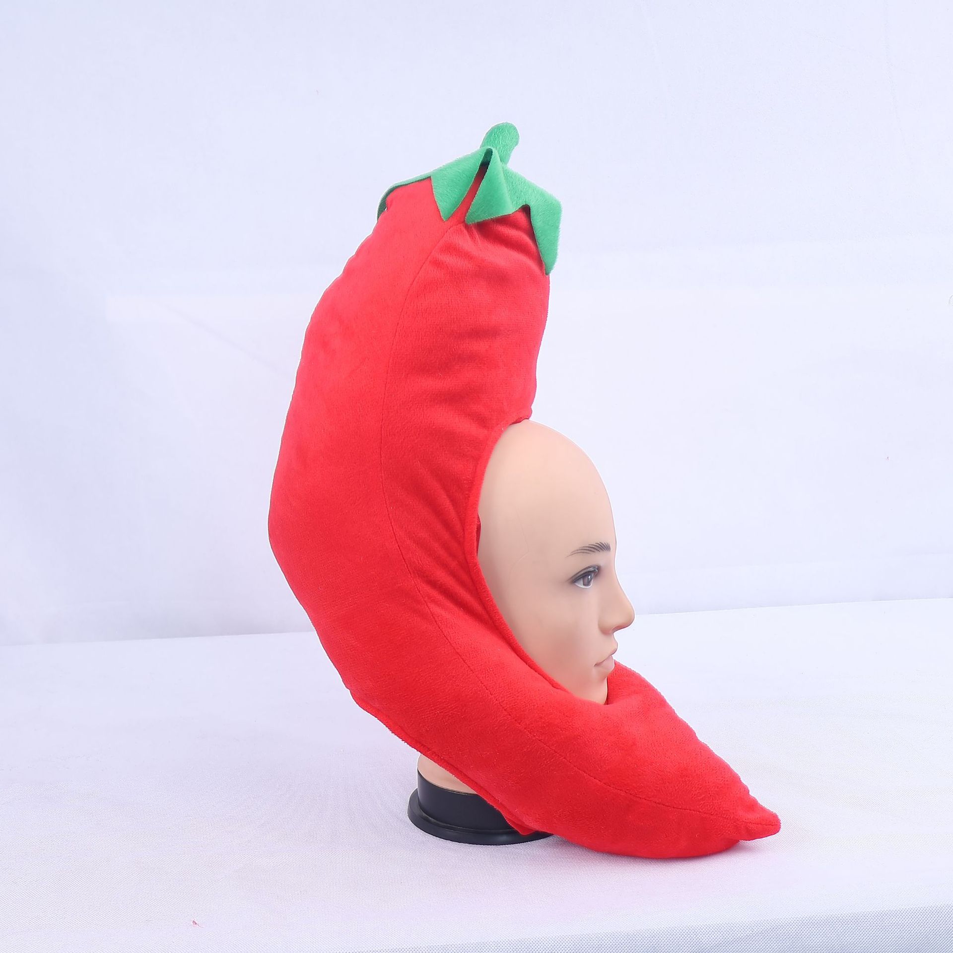 Ins estilo lindo y divertido sombrero de plátano sombrero de chile sombrero de fruta de peluche de cereza red rojo suministros de cámara personalizados