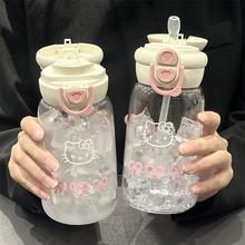 高颜值2025新款简约女生塑料杯杯子夏季水杯便携学生可爱吸管杯