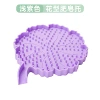 Purple soap holder, flowered