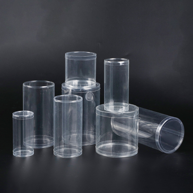 定制PVC透明圆筒 PVC卷边圆筒 PET环保高透塑料圆筒 吸塑圆筒