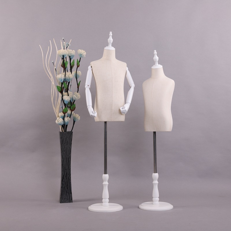 儿童模特白色圆盘底座