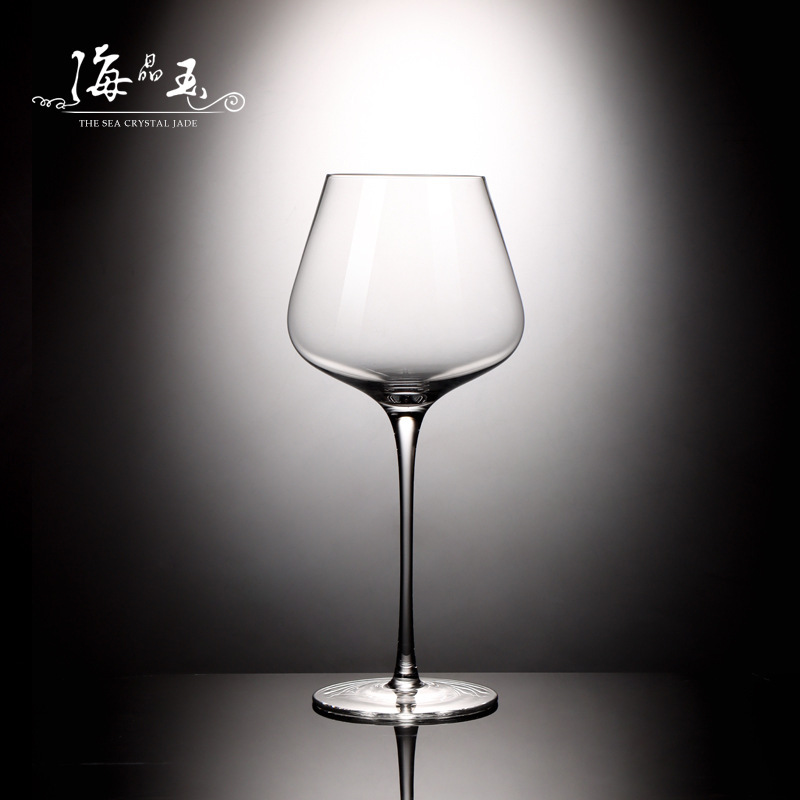 Vidrio de cristal de lujo de alto pie de gran capacidad de vidrio transparente de vino tinto ins copa de vino blanco copa de borgoña hecha a mano