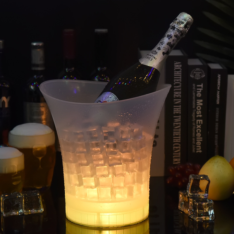 スポット発光シャンパン氷桶5lバーktv商用転倒防止冷たいワインビール桶ice bucket|undefined