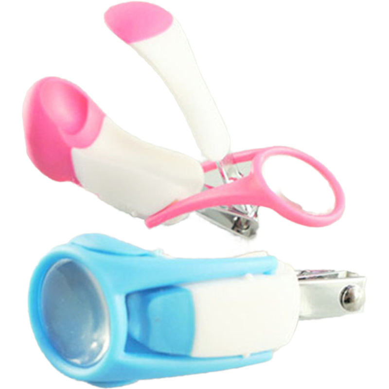 Newborn magnifying glass nail clippers, anti-pinch baby nail scissors, infant nail clippers with special storage for mother and baby