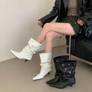 2025�����¿��ɫ�^ţƤ����U�����߶�ѥ���^���߸�С����ͲŮЬ