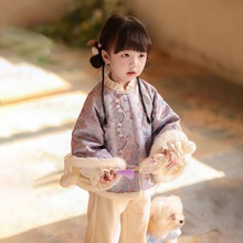 贝优可正品女童汉服2026冬款儿童国风唐装女宝宝古风中式套装旗袍