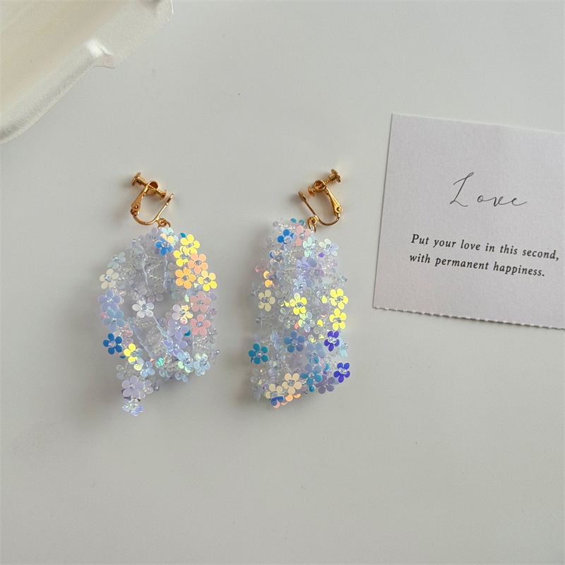 25g Weight Silver Ear Needle Material Drop Earrings Classification 1 Pair Quantity Holiday, Daily Occasion PVC Material Colorful Pattern All Seasons Season Women's Gender Sequins Design Elegant, Ethnic Style Style 1 Pair Elegant Ethnic Style Colorful Sequins PVC Drop Earrings 13