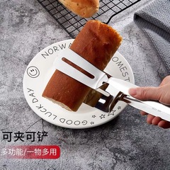 Thickened 304 stainless steel pan turner household steak tongs fish turner fish spatula bread food turner meat spatula food tongs