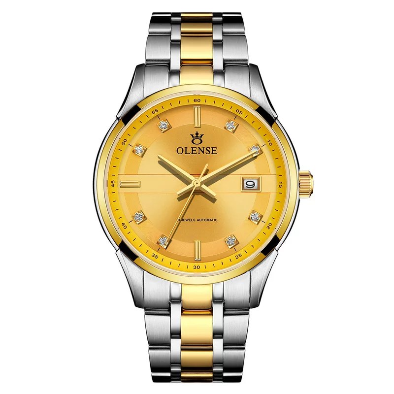 High-end mechanical waterproof men's watch stainless steel, steel belt, fully automatic