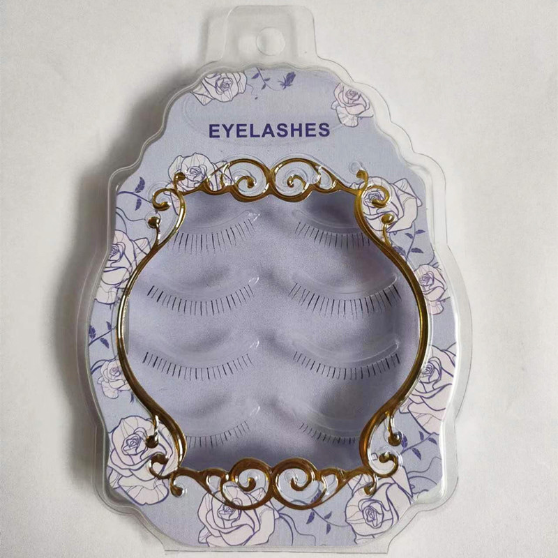 Suministro directo de fábrica transfronteriza natural larga Cruz gruesa japonés 3D afilado tallo transparente Luna doblar pestañas postizas