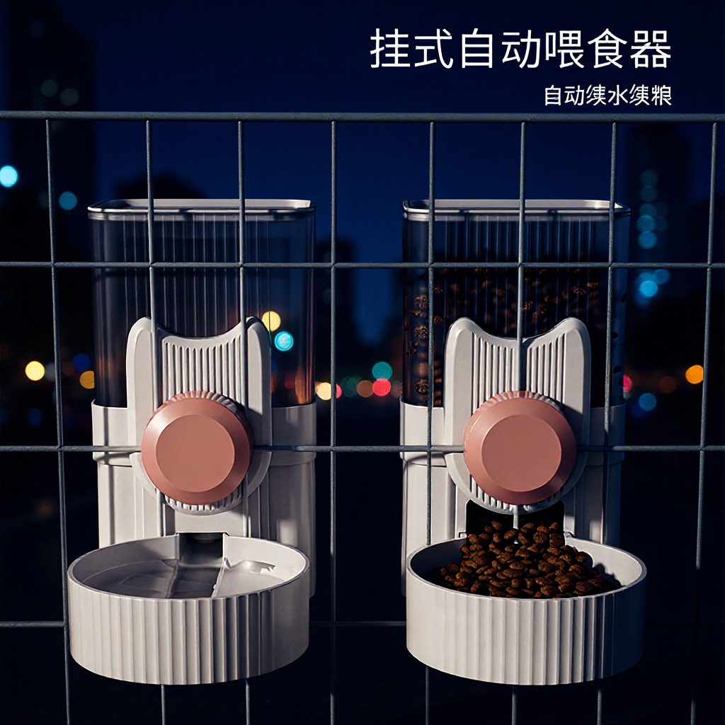 Dispensador de agua colgante para gatos Alimentador automático de agua para perros y conejos Alimento anti-tarjeta de gran capacidad colgante