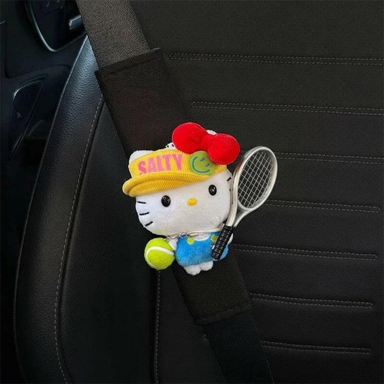Car Seatbelt Shoulder Pads, Cute Kitty Anti-Wear Clothing Decorations for Car Seatbelts, Couple Set for Women