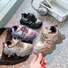 Children's Sports Shoes for Boys and Girls, Father-in-Law Shoes, New Autumn Style, Ins Breathable Mesh Shoes, Versatile Soft Sole Student Running Shoes