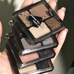 Biya biyagao cold four-color eyeshadow plate pearlescent matte thin flash low saturation student fog blue gray smoky makeup