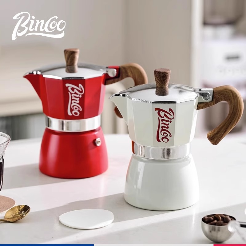 Bincoo Moka Pot Máquina de café Hogar Pequeño Horno eléctrico Extracto Máquina de café de mano Juego de café