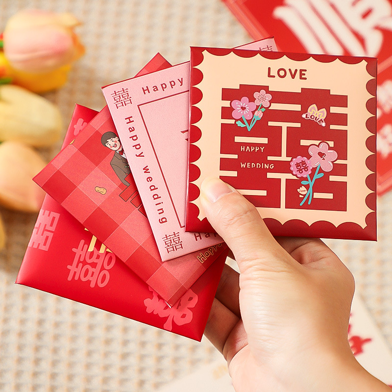 赤い封筒バッグ結婚式特別な 2025 新しい赤い封筒シール花嫁がドアをブロック新しい結婚式の小さな結婚式のバッグ結婚式用品コレクション|undefined