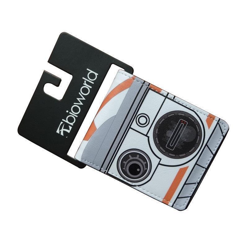 Cartera de Star Wars alrededor del cine y la televisión, guerrero negro, soldado blanco, cartera corta de dos plegados, cartera PU para hombres adolescentes