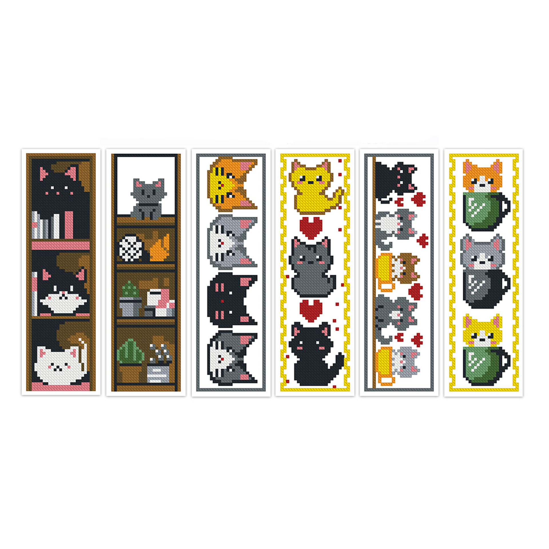 Cross-border Mona Lisa real lindo gatito marcador artesanal de alta calidad pequeño bordado cruzado image 5