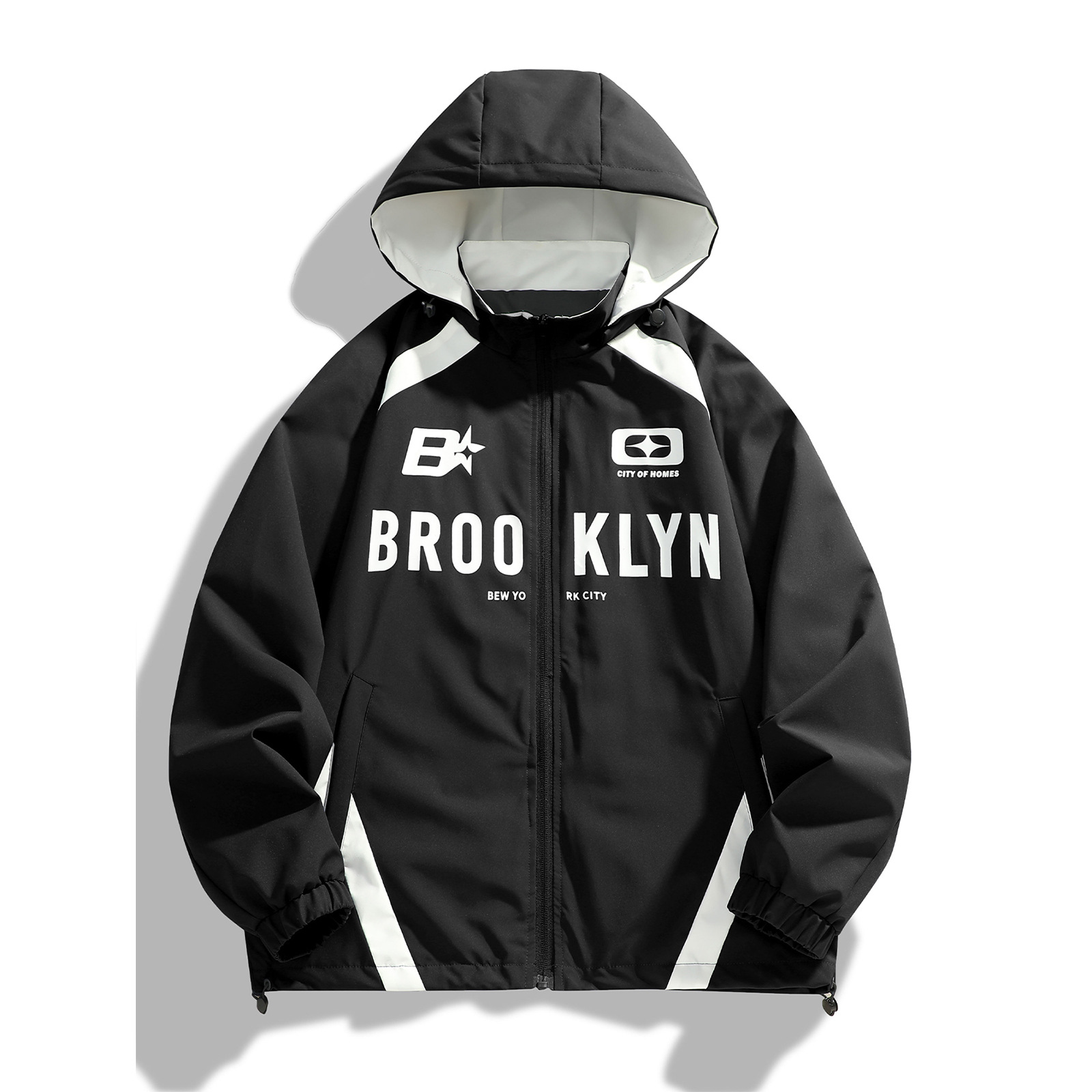 Spring and Autumn Men's Cross-Border Outdoor Sports and Leisure Trendy Versatile Windproof Workwear Tops Printed Hooded Jackets