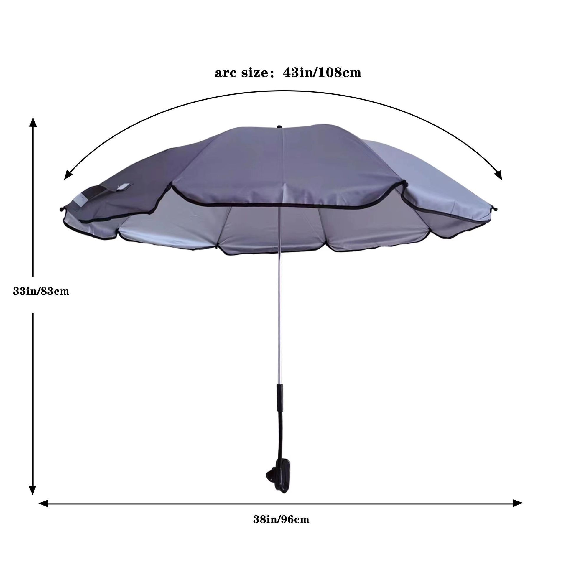 Nuevos productos para adultos silla de playa paraguas azul blanco rayas abrazadera paraguas silla de camping respaldo sombrillas paraguas de playa