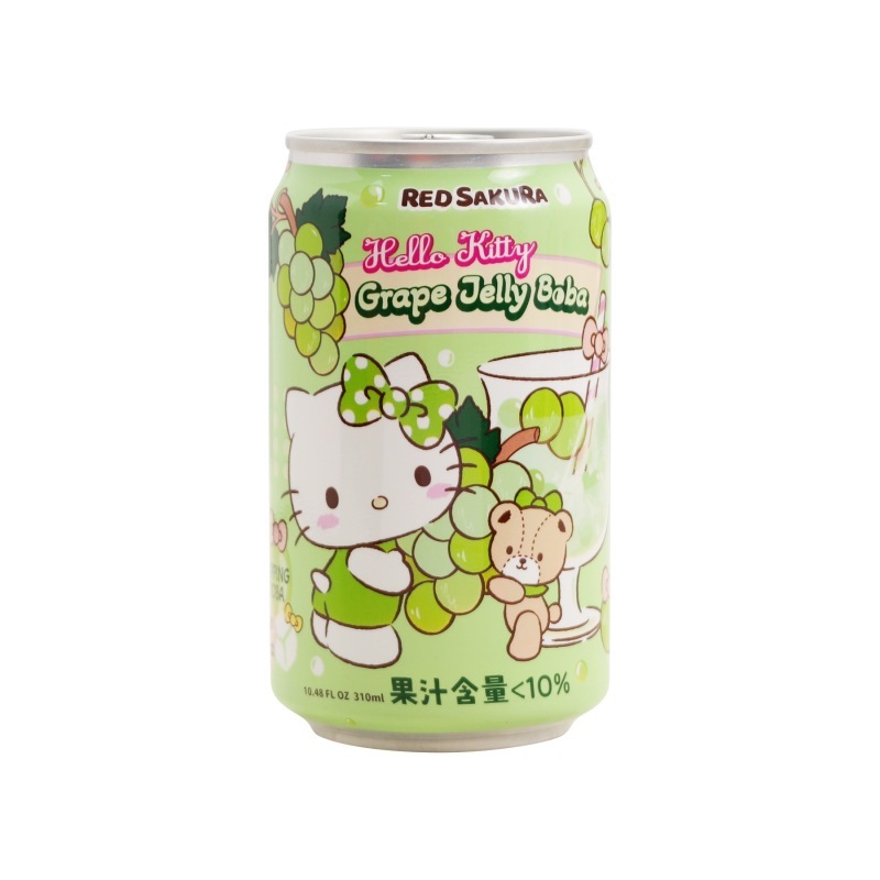台湾紅桜 サンリオ kt 猫 ハローキティ ハローキティ アップル グレープ アロエベラ ポッピング ビーズ ジュース ドリンク|undefined