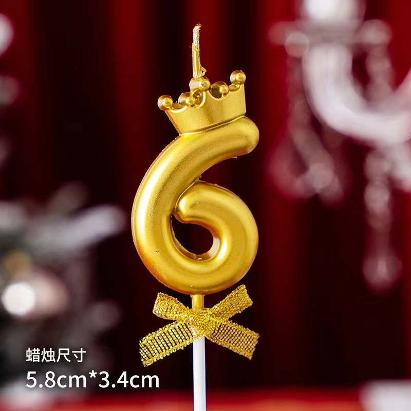 Velas digitales corona arco dorado 6