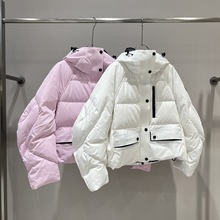 2024冬季新款韩版连帽免洗工装风休闲百搭显瘦羽绒服女41110029