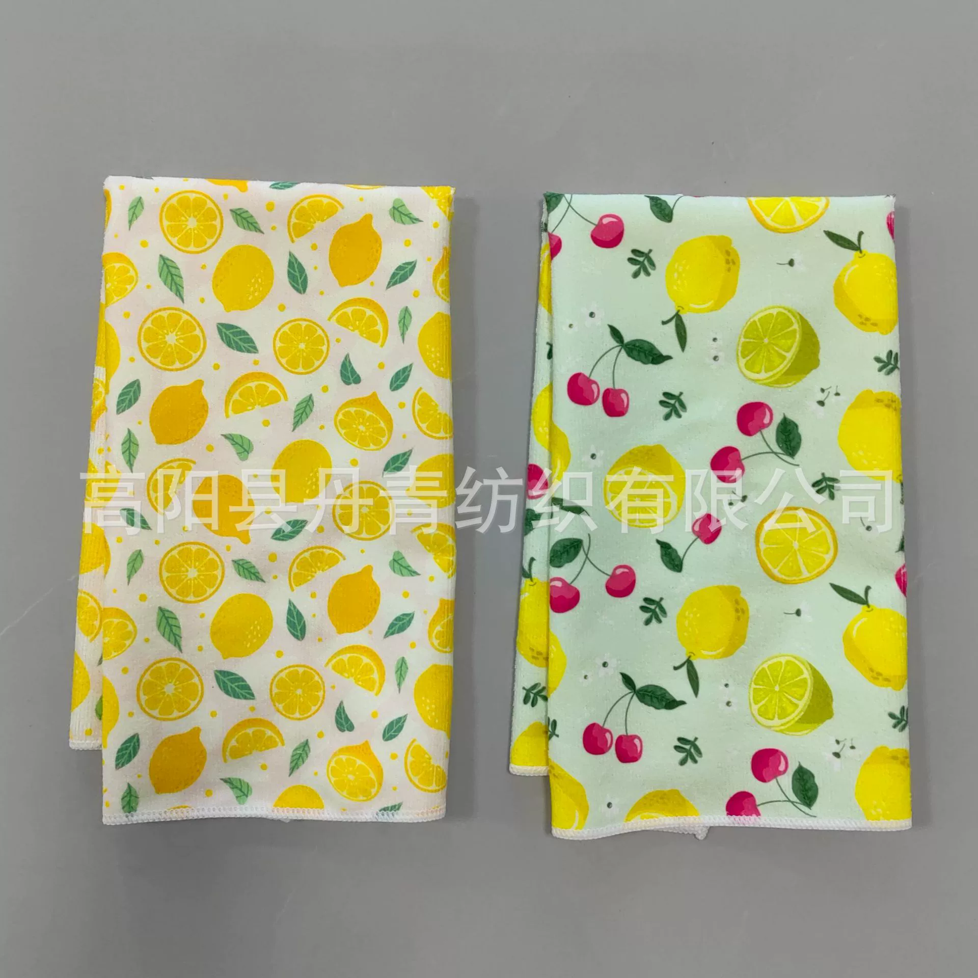Сублимационное кухонное полотенце с индивидуальным дизайном, микрофибра, лимонный принт, для Amazon и трансграничной торговли