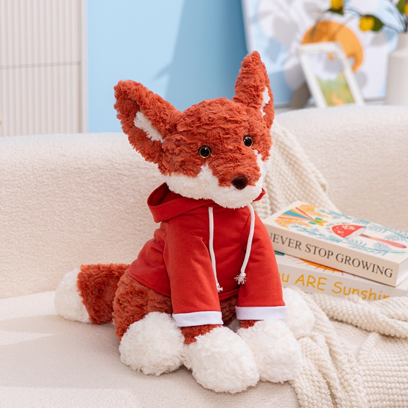 La explosión transfronteriza de lox suéter zorro peluche perro Edwin gato muñeca regalo de cumpleaños muñeca