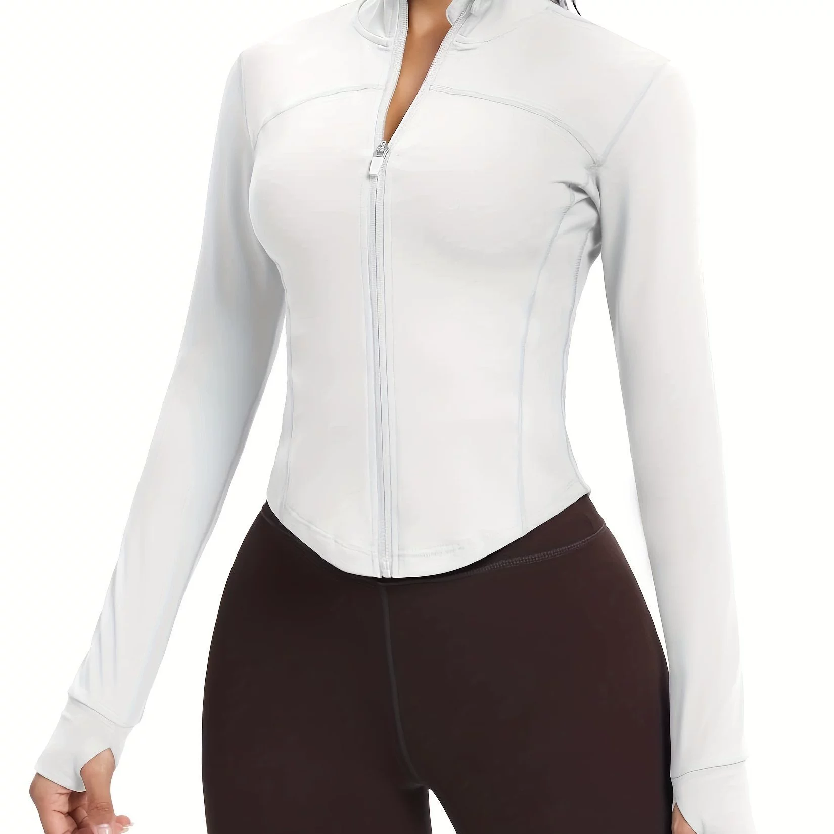 Женская спортивная куртка Slim Fit Полная застежка Многорежимный бег Кроссбордер